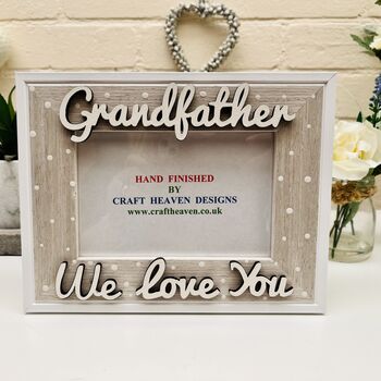 Personalised Grandad Photo Frame Christmas Gift Script, 2 of 5