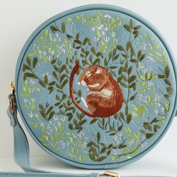 Chloe Circle Bag Embroidered Dormouse Blue, 3 of 8