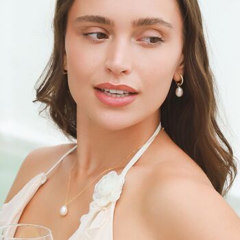 Timeless Pearl Jewellery Set In Sterling Silver And 18k Gold Vermeil, 8 of 12