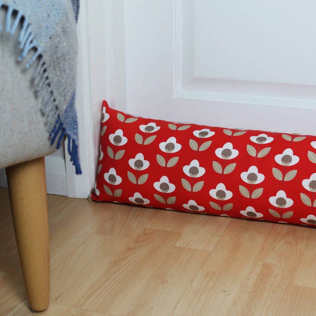Tulip Fabric Draught Excluder Choice Of Two Colours By Louise Brainwood