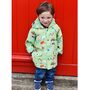 Children's Green Farmyard Hooded Raincoat, thumbnail 1 of 5