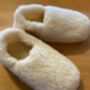 100% Siberian Wool Slippers In Natural, thumbnail 3 of 4