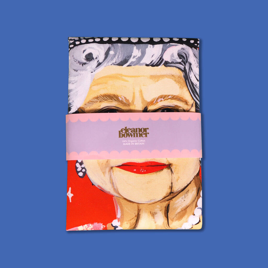 Queen Elizabeth 2022 Platinum Jubilee Tea Towel By Eleanor Bowmer
