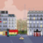 Paris Street Scene At Dawn Or Dusk Art Print, thumbnail 4 of 4