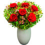 Six Red Roses Fresh Flower Bouquet Gift, thumbnail 1 of 7