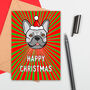 Large Size Frenchie Christmas Card, thumbnail 1 of 2