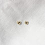 9ct Solid Gold Love Me Heart Dainty Stud Earrings, thumbnail 1 of 6