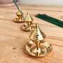 Traditional Brass Incense Burner Ash Catcher, thumbnail 2 of 5
