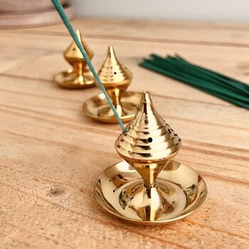 Traditional Brass Incense Burner Ash Catcher, 2 of 5
