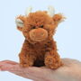 Birthday Gift Boxed. Highland Brown Coo Cow Soft Toy, thumbnail 7 of 9