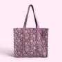 Lilac Floral Quilted Cotton Tote Bag, thumbnail 5 of 5