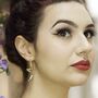 Curled Gold Abstract Drop Earrings, thumbnail 3 of 7