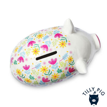 Tilly Pig Flower Power Piggy Bank, 6 of 10