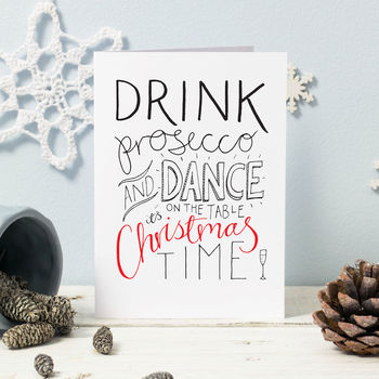 Drink Prosecco Christmas Card, 2 of 2