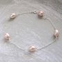 Pink Pearl Bridal Earrings And Necklace Set, thumbnail 4 of 7