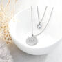 Personalised Layered Crystal Heart And Disc Necklace, thumbnail 4 of 10
