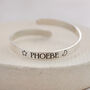 Sterling Silver Engraved Christening Bangle, thumbnail 2 of 4