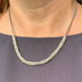 Grey Leather Trim Necklace And Bracelet Set, thumbnail 9 of 10