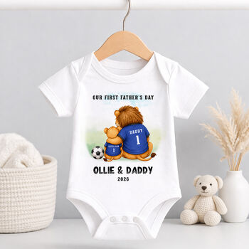 Personalised First Father’s Day Football Outfit, 3 of 9