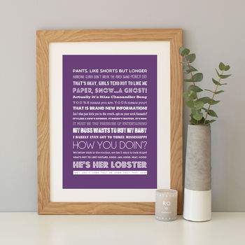 'Friends' The Tv Show Quote Print, 9 of 12