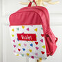 Personalised Girl's Patterned Red Rucksack, thumbnail 3 of 12