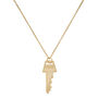 14 K Gold Plated Silver Key Necklace, thumbnail 3 of 9