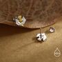 Thistle Flower Stud Earrings In Sterling Silver, thumbnail 9 of 12
