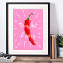 Feeling Hot And Spicy Chilli Art Print, thumbnail 3 of 4