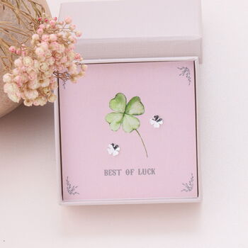 Gift Boxed 'Good Luck' Earrings, 6 of 8