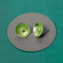 Colourful Green Graphic Silver Earing Studs, thumbnail 9 of 12