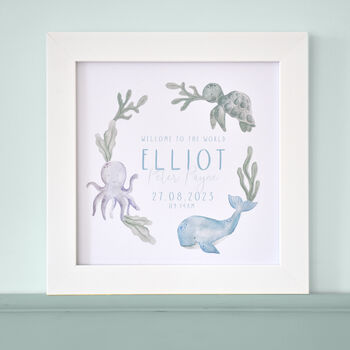 Personalised Under The Sea Baby Birth Details Print, 4 of 5