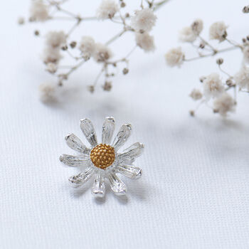 Gold And Silver Daisy Brooch, 4 of 12