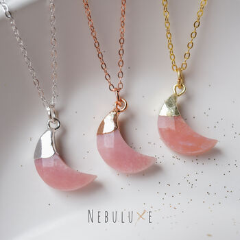 Pink Opal October Birthstone Necklace, 5 of 11