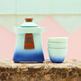 Colourful Pastel Tea Set With Teapot And Three Tea Cups, thumbnail 1 of 10