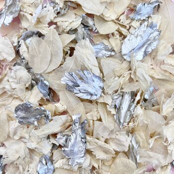 Ivory And Silver Wedding Confetti | Biodegradable Petal, 2 of 3