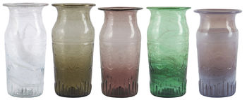 Set Of Five Colourful Stem Vases, 5 of 6
