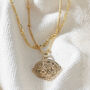 Durga Goddess Coin Necklace In Silver Or Gold Vermeil, thumbnail 3 of 6