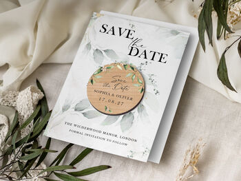 Botanical Save The Dates Magnet Wedding Cards, 7 of 10
