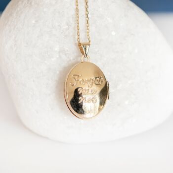 9ct Yellow Gold Forget Me Not Locket, 2 of 9