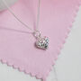 Sterling Silver Faceted Heart Necklace With Personalised Box, thumbnail 2 of 3