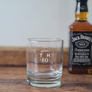 Personalised 80th Birthday Whisky Glass, 4 of 9
