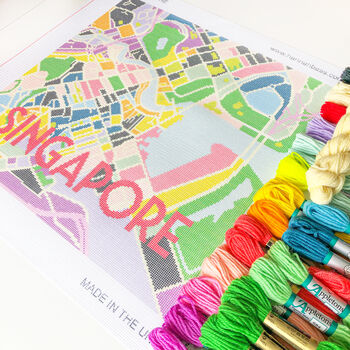 Singapore City Map Tapestry Kit, 3 of 3