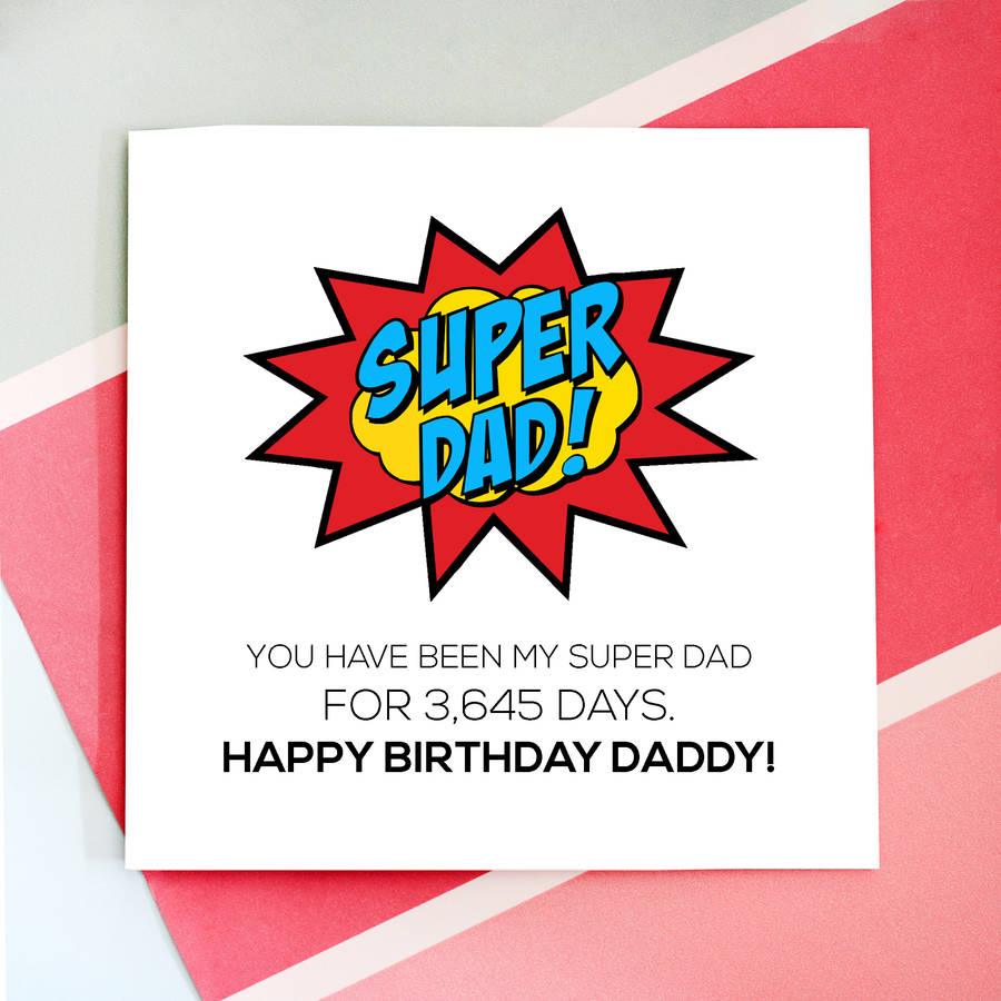 personalised super dad birthday card by rabal | notonthehighstreet.com