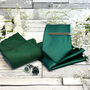 Hunter Green Wedding Tie Set, thumbnail 1 of 12