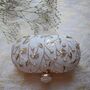 Cairo Ivory Silk Oval Clutch, thumbnail 2 of 3
