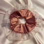 Maisie Double Ruffle Tulle And Silk Scrunchie, thumbnail 3 of 7