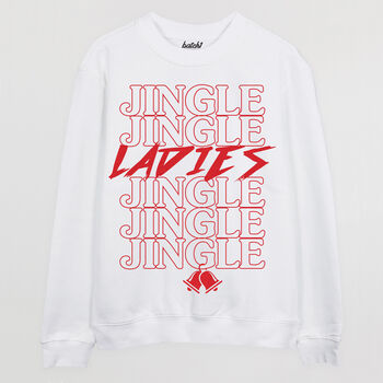 Jingle Ladies Women's Christmas Jumper, 5 of 6