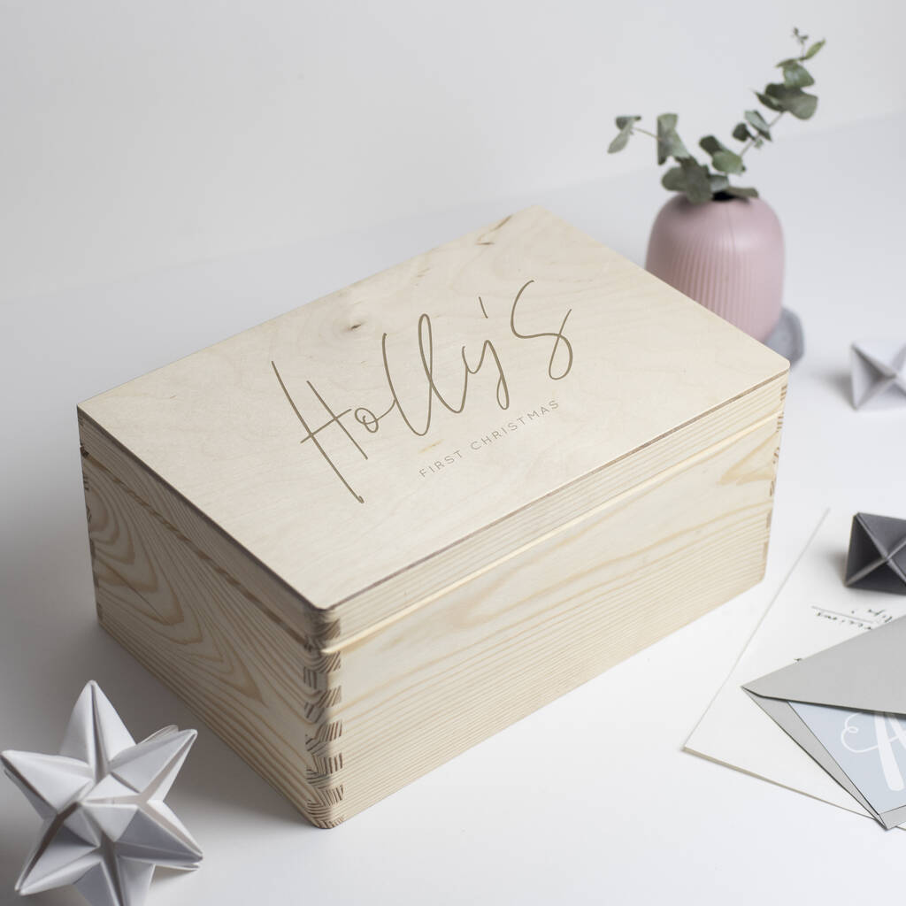 Child's Personalised Wooden Keepsake Box, 1 of 5