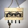 Wooden Key Holder With Cats, thumbnail 3 of 3