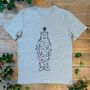 Christmas Tree Bear, Men's Organic T Shirt, thumbnail 2 of 4